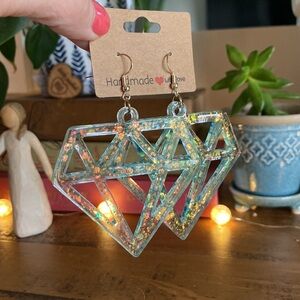 Lightweight Sparkly “Diamond” Earrings